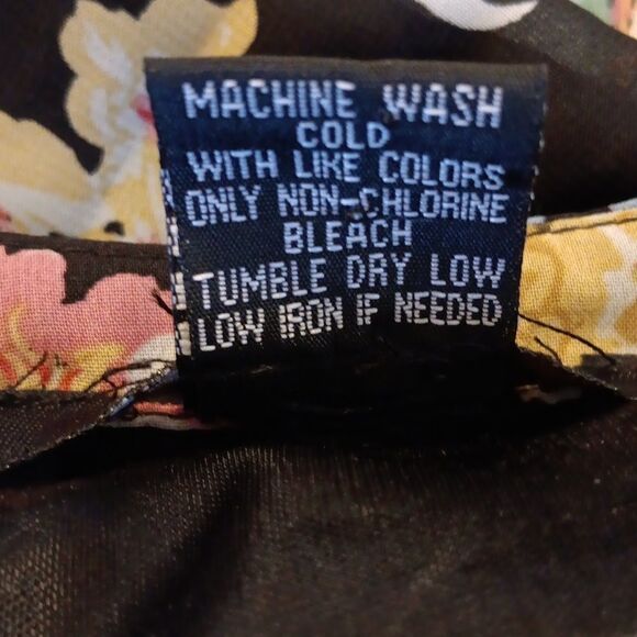 Robert Louis Semi-Sheer Dark Floral Dress - Picture 10 of 11